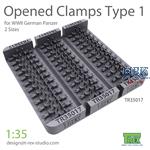 Opened Clamps for German WWII Panzer Type 1   1/35