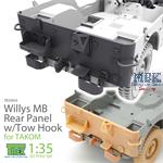 Willys MB Rear Panel w/Tow Hook Set for TAKOM 1/35