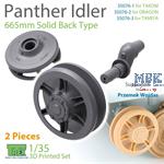 Panther Idler 665 mm Solid Back Type  Tamiya