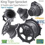 King Tiger Sprocket 9 Teeth late type pattern 1