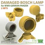 Damaged Bosch Lamp Lights for WWII German Panzer