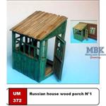 Russian house wood porch