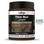 Vallejo Weathering Eff. Thick Mud Brown 200 ml