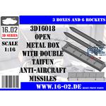 Open metal box double Taifun AA missile (1:16)