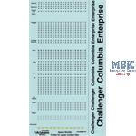 Space Shuttle Tile Codes and Names