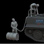 Tiger I crew refueling