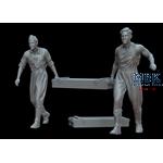 German soldiers carrying a box ammunition