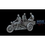 Military Motocarro Benelli M36 in the DAK service