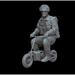 British paratrooper riding a Welbike