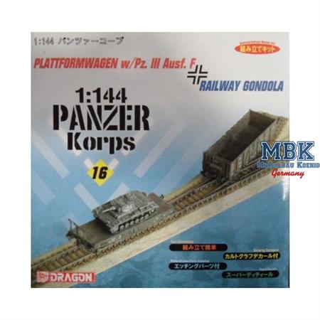 Plattformwg. w/ Pz.III & Gondola 1:144