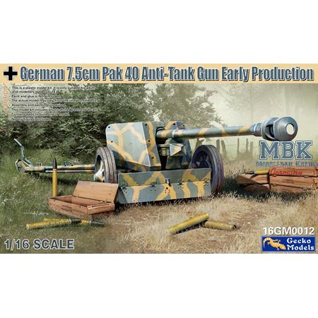 German 7,5 cm Pak 40 Anti-Tank Gun early prod.