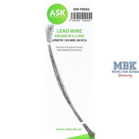 Bleidraht/ Lead Wire -  Ø 0,2 mmx120 mm (x30)