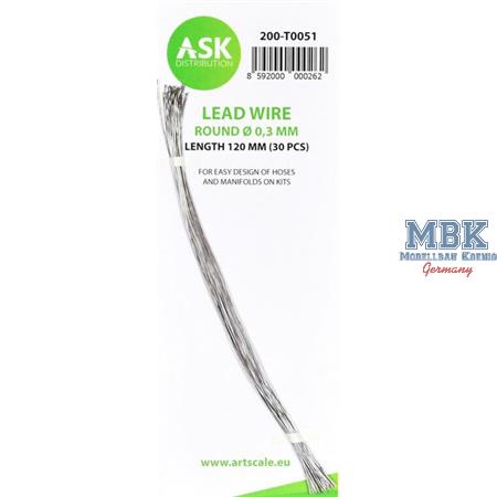 Bleidraht/ Lead Wire -  Ø 0,3 mmx120 mm (x30)