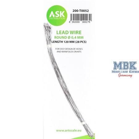Bleidraht/ Lead Wire -  Ø 0,4 mmx120 mm (x28)