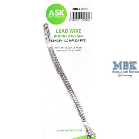 Bleidraht/ Lead Wire -  Ø 0,5 mmx120 mm (x24)