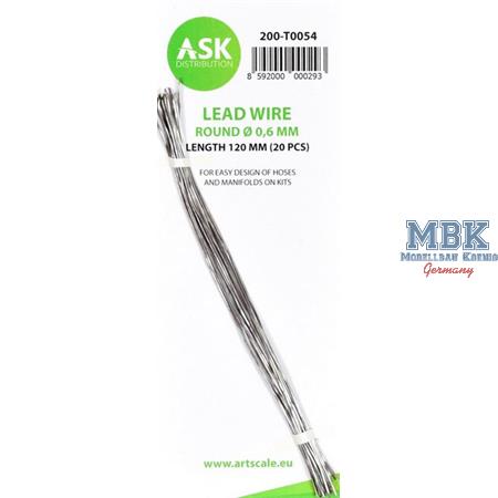 Bleidraht/ Lead Wire -  Ø 0,6 mmx120 mm (x20)