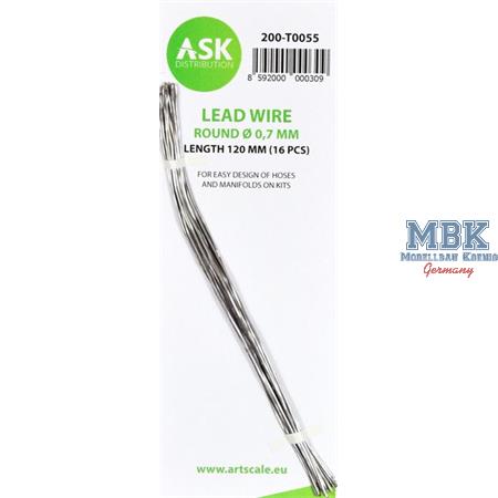 Bleidraht/ Lead Wire -  Ø 0,7 mmx120 mm (x16)