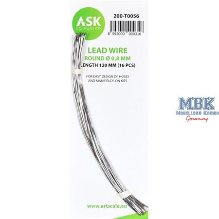 Bleidraht/ Lead Wire -  Ø 0,8 mmx120 mm (x16)