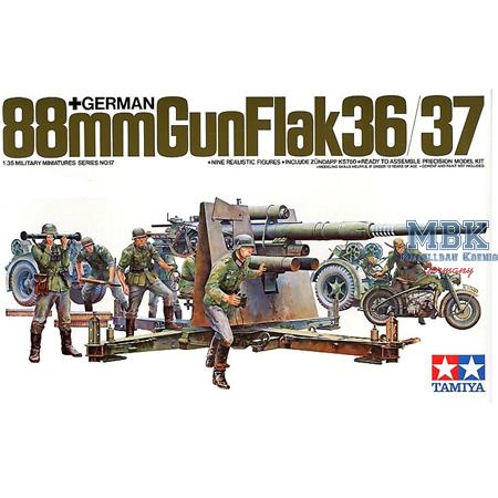 8,8cm FLAK 36/37 w/ figures + motorcycle