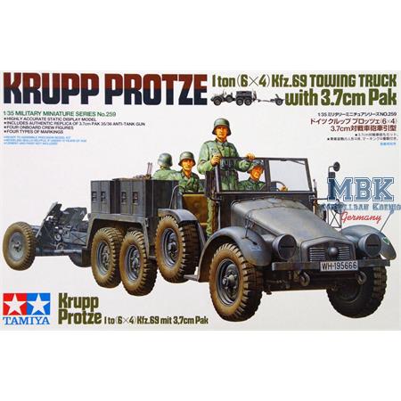 Krupp Protze 1ton (6X4) Towing Truck w/ 3.7cm Pak