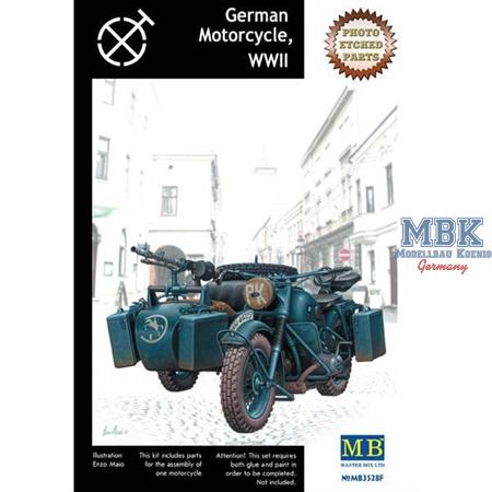 German motorcycle, WWII w/ PE-Parts