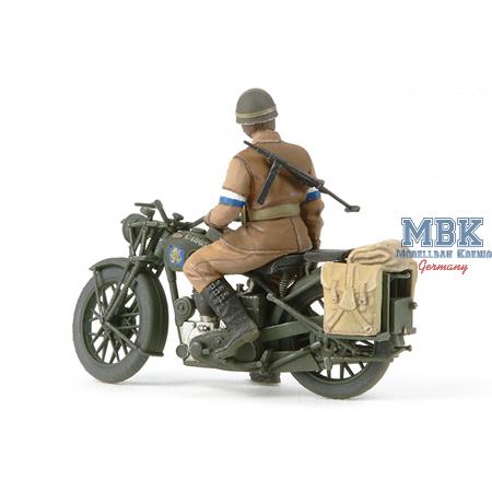 British BSA M20 Motorcycle w/ Military Police Set