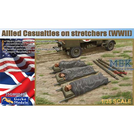 Allied Casualties On Stretchers (WWII)