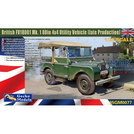 Brit. FV18001 Mk.1 80in 4x4 Utility Vehicle late