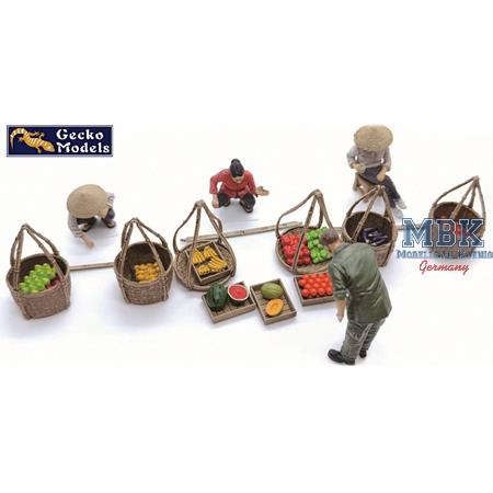 60's-70's Saigon Greengrocer Figure Set
