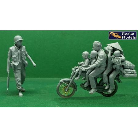 60’s-70’s ARVN Soldier & Overloaded Motorcycle Set