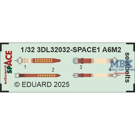 Mitsubishi A6M2 Zero seatbelts SPACE 1/32