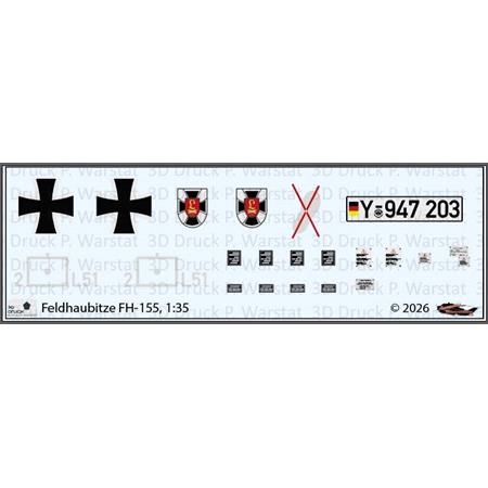 Decalbogen Feldhaubitze FH-155 / FH70