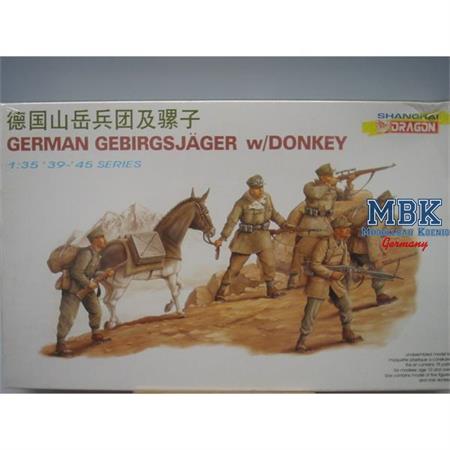 Gebirgsjäger mit Esel
