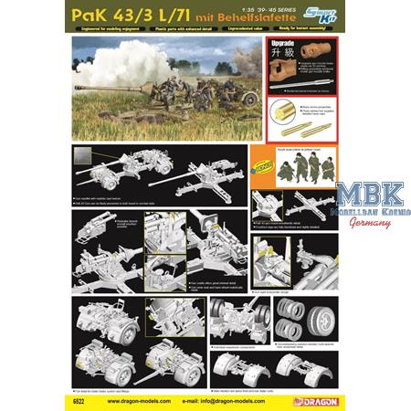 PaK 43/3 L/71 mit Behelfslafette
