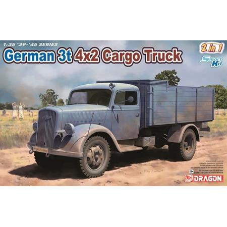 German 3t 4x2 Cargo Truck (2 in 1)