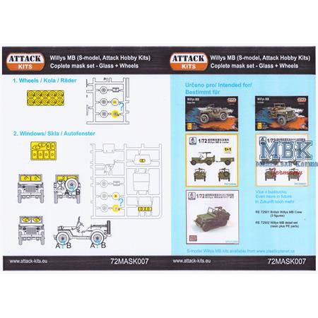 Lackierschablone Willys MB complete mask