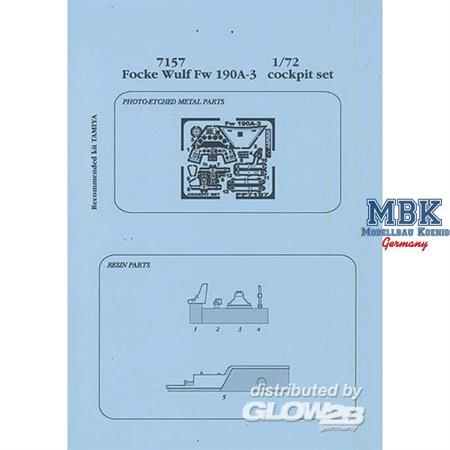 Fw 190A-3 Cockpit Set für Tamiya Bausatz