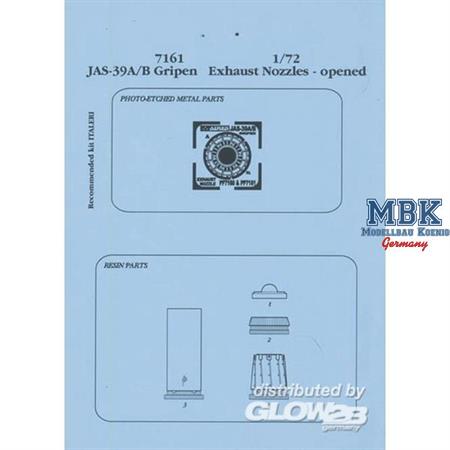 JAS-39A/B Gripen Schubdüsen - offen für Italeri Ba