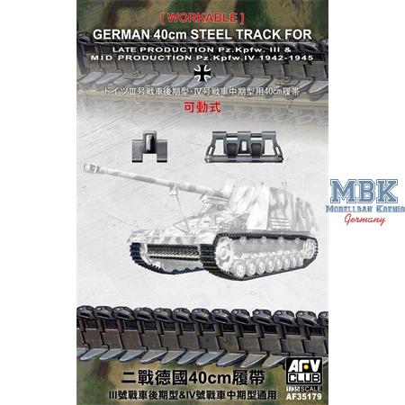 40cm Steel Tracks for late Pz.III & mid Pz.IV