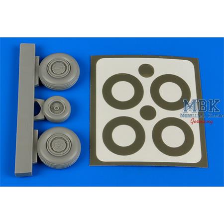 SU-27 FLANKER WHEELS & PAINT MASKS-(LATE VERSION)