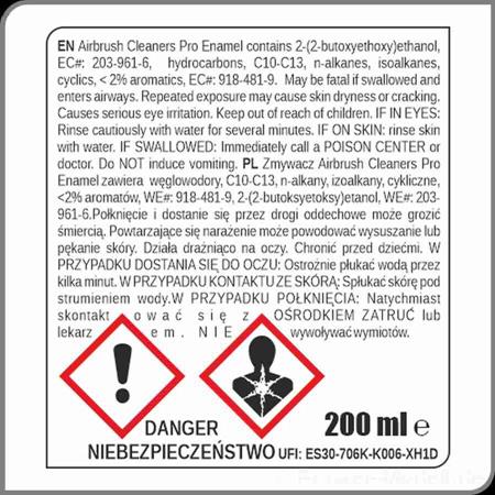 Airbrush Cleaners Pro Enamel solution 200 ml