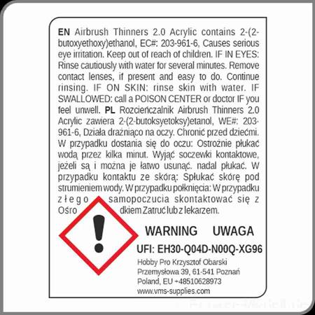 Thinners 2.0 acrylic 200 ml