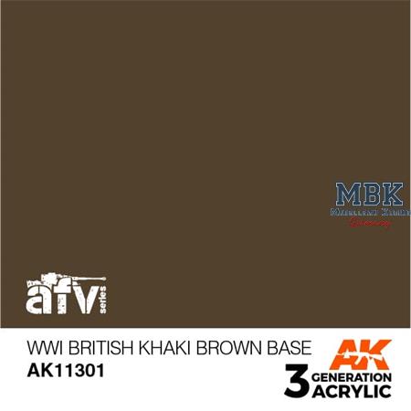 WWI BRITISH KHAKI BROWN BASE (3rd Generation)