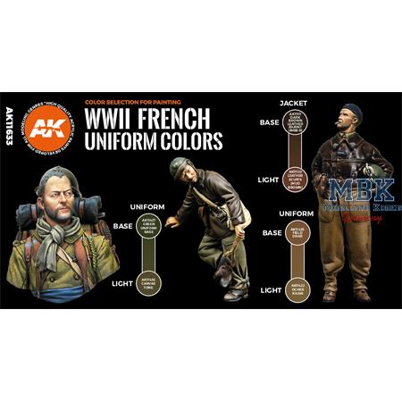 WWII FRENCH UNIFORM COLORS (3rd Generation)