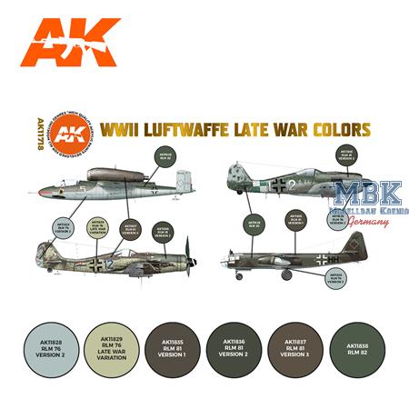 WWII LUFTWAFFE LATE WAR COLORS (3. Generation)