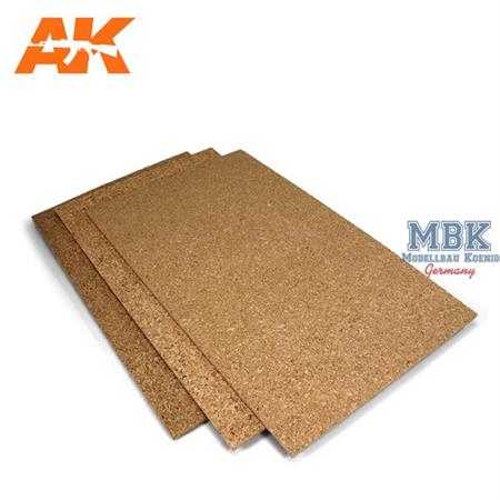 Cork Sheet FINE grained/ Korkplatten 200x30x1,2,3
