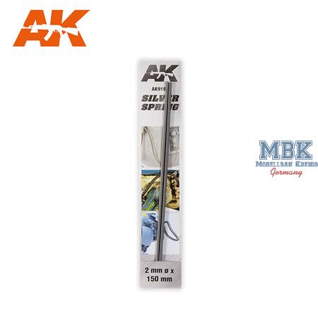 Silver Spring/ Druckfeder Silber 2mm Ø