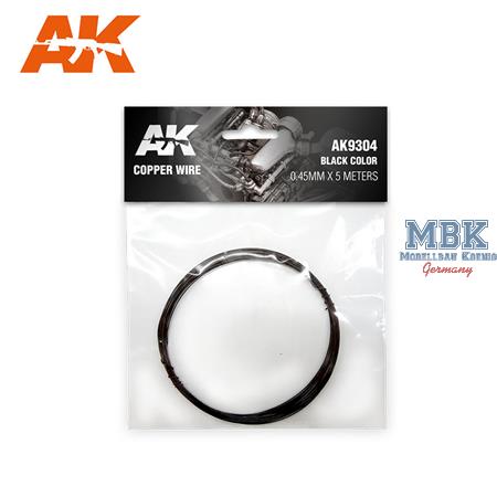 Copper Wire/ Kupferdraht 0,45mm ø Black Color