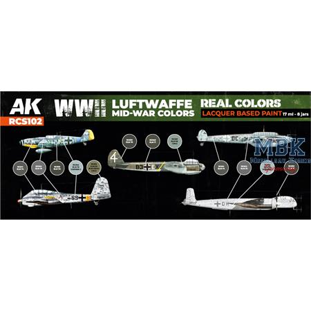 REAL COLORS: WWII Luftwaffe Mid-War Colors SET