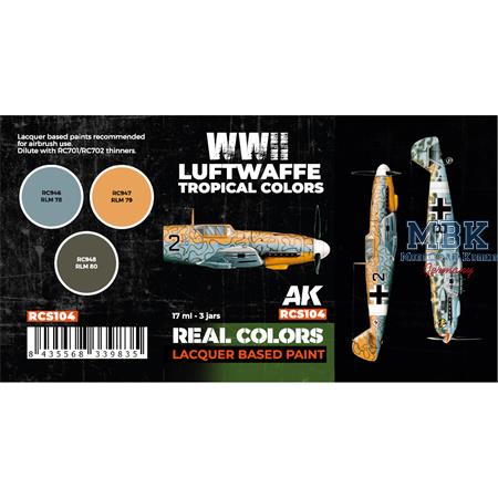 REAL COLORS: WWII Luftwaffe Tropical Colors SET